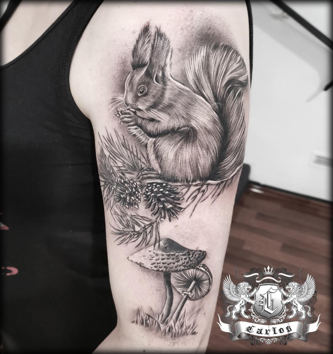 Blog of Vallerik on Tumblr: Squirrel tattoo by Tyler ATD Whistler, Canada  insta: @selfdiagnosed